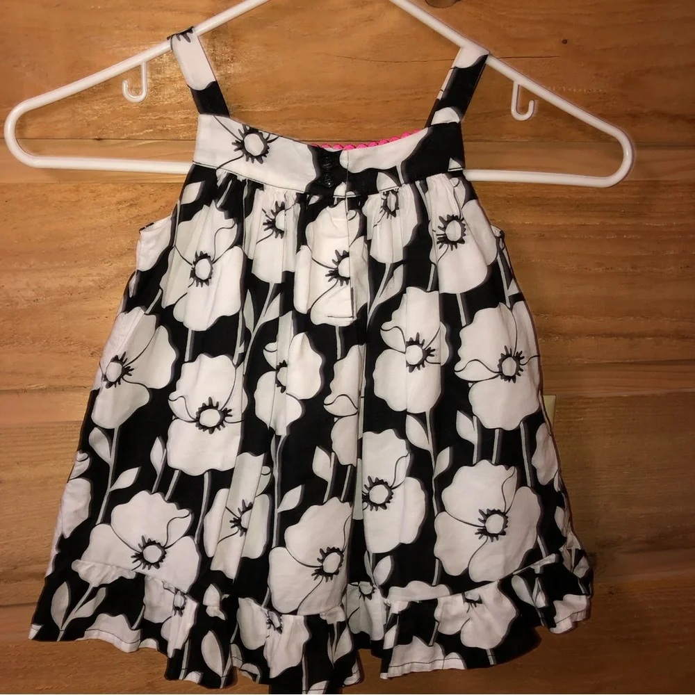 Black /white/pink Hawaiian print sundress size 12-18 Months The Children’s Place - Picture 6 of 10